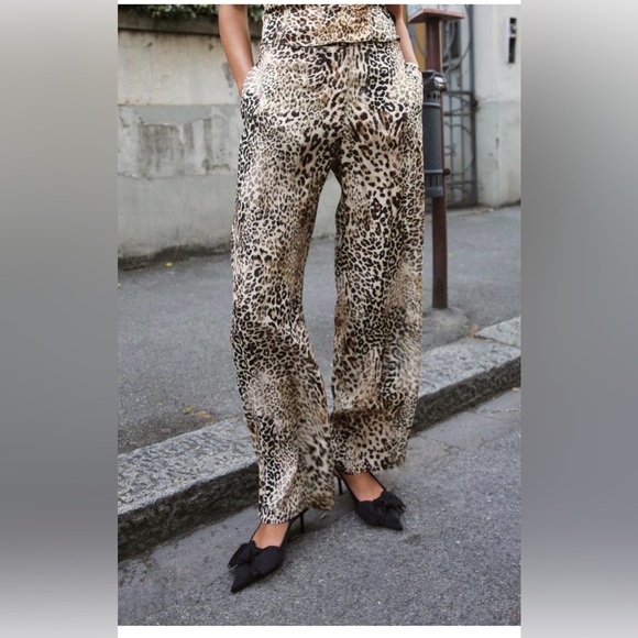 Zara Pants - Brand New Size XL

New ZARA Animal Print Straight leg pants